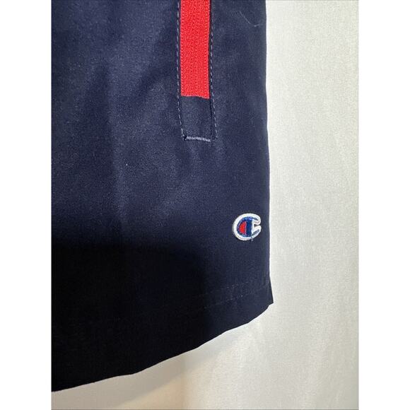 Champion Men's Sz S Ole Miss Rebels Blue Full Zip Light Vest Jacket Pockets EUC - Picture 2 of 9